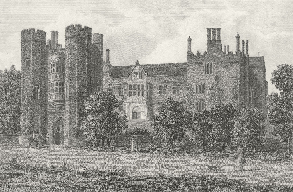 DERBYS. Cartledge Hall in 1800 c1810 old antique vintage print picture